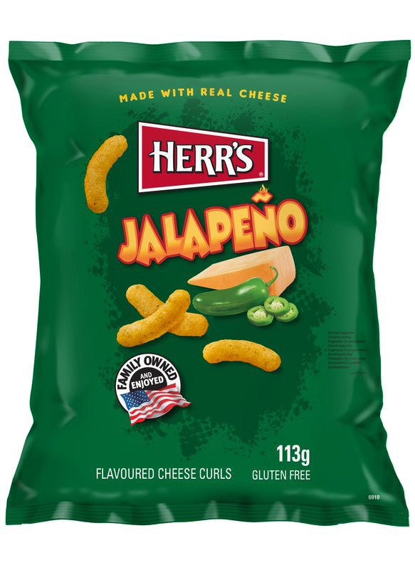HERRS CURLS JALAPENO 113G