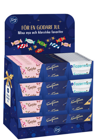 Boxar Geisha, Karl Fazer & Fazermint 228g 288st Halvpall