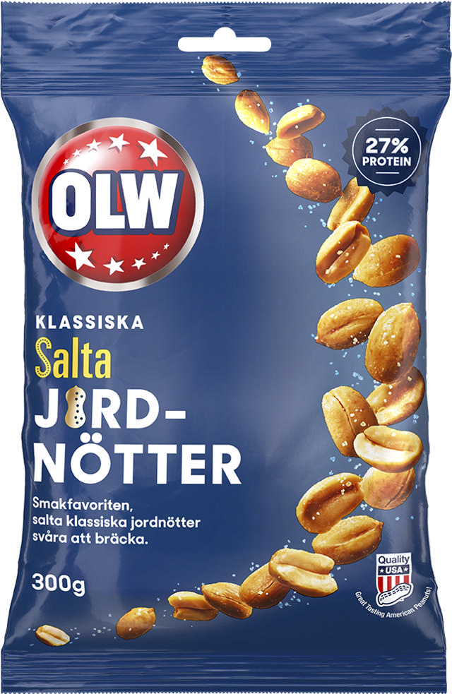 OLW JORDNÖTTER SALTA 300G