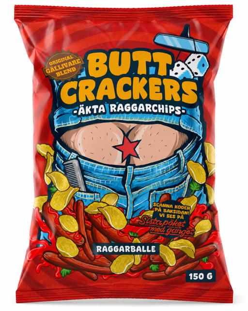 Butt Crackers Chips Raggarballe 150g