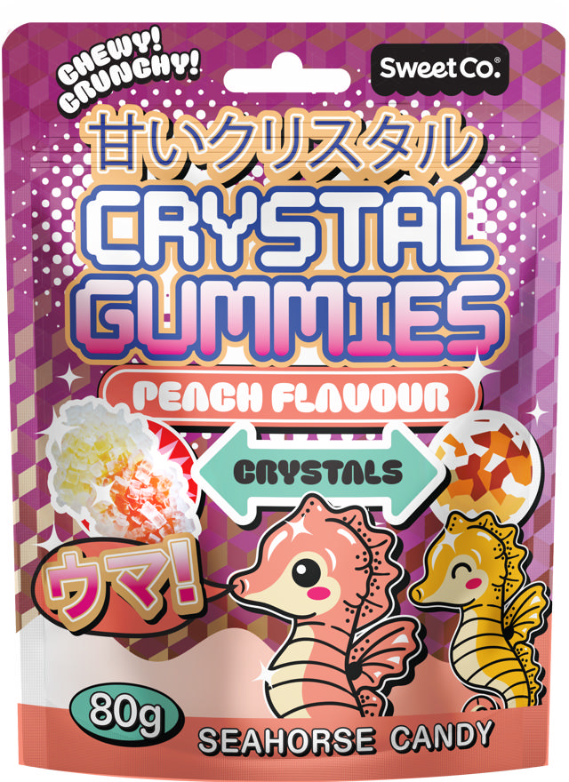 Crystal Gummies Peach Flavour 80g