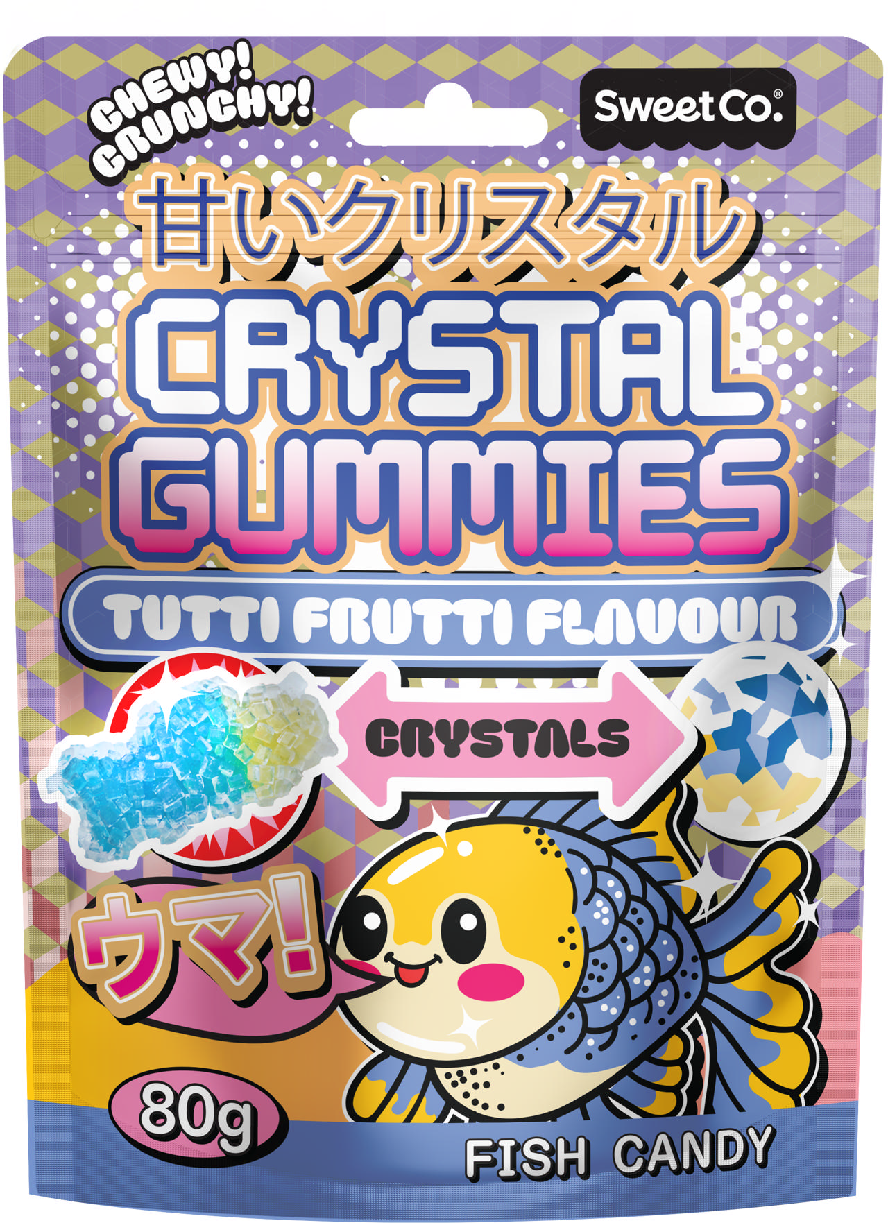 Crystal Gummies Tutti Frutti Flavour 80g