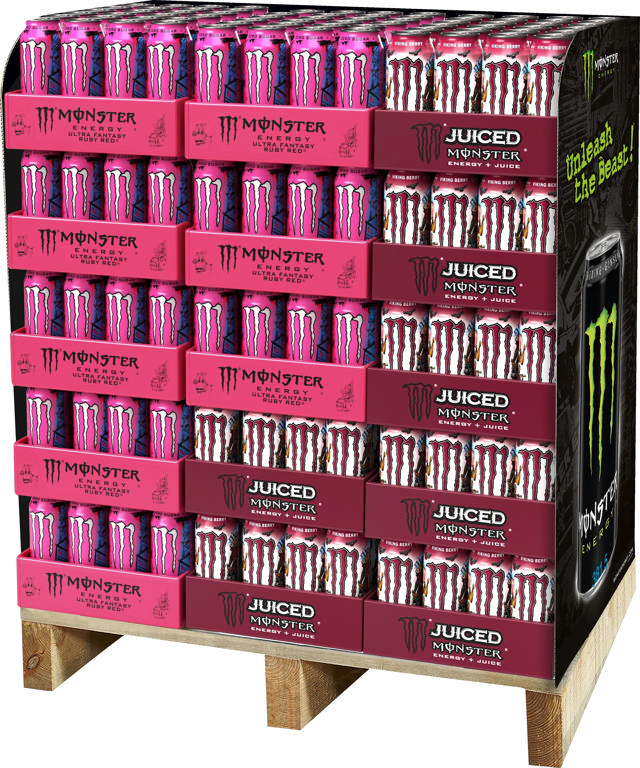 Monster Energy Viking Berry + Fantasy Ruby Red 50cl 1/3 pall