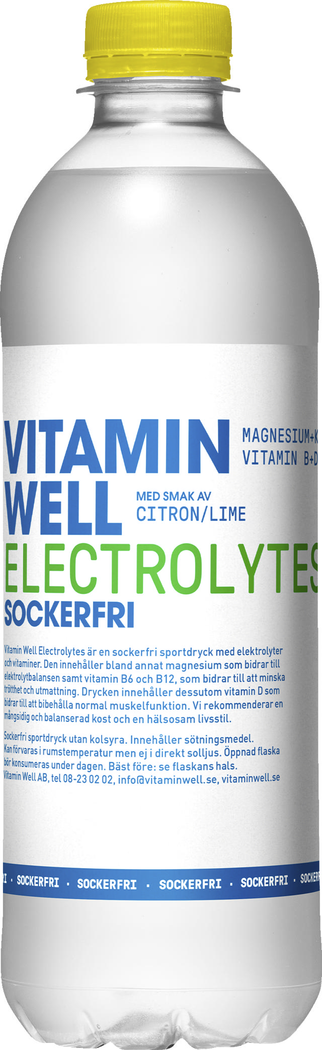 Vitamin Well Electrolyte Lemon Lime Sugarfree 50cl