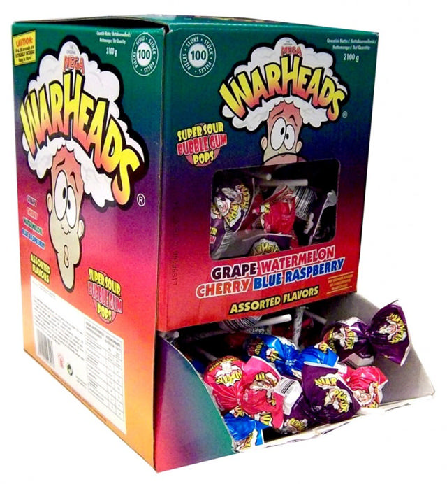 Warhead Super Sour Lollies Fruit 19g