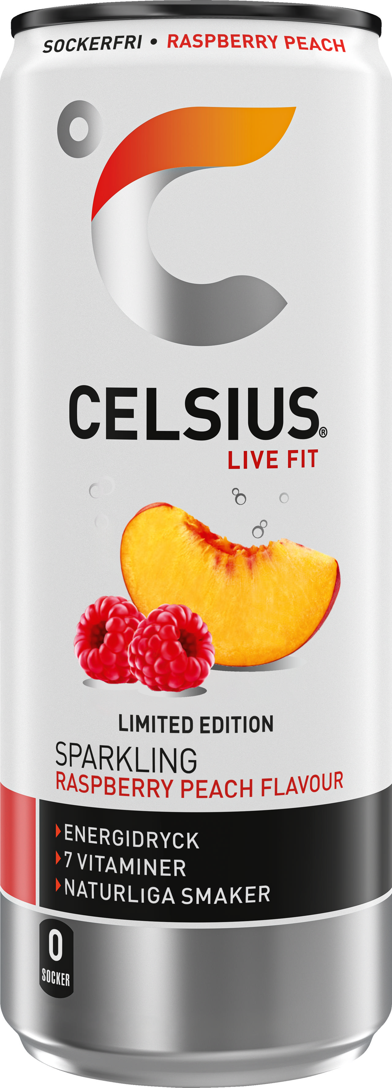 Celsius Raspberry Peach 25cl
