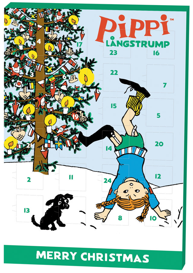 Pippi Långstrump Chokladkalender 4 olika motiv 75g