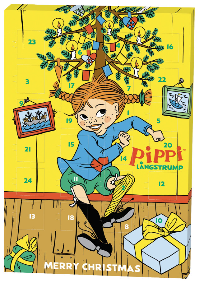 Pippi Långstrump Chokladkalender 4 olika motiv 75g