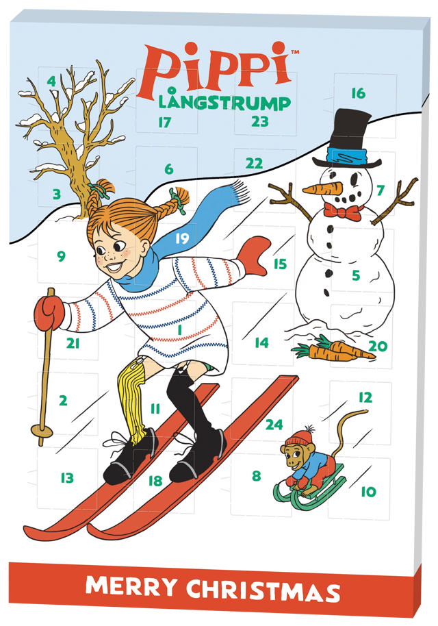 Pippi Långstrump Chokladkalender 4 olika motiv 75g