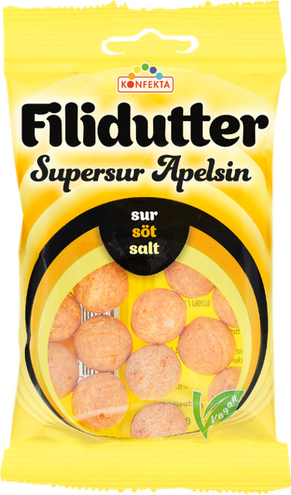 Filidutter Apelsin Sur 65g