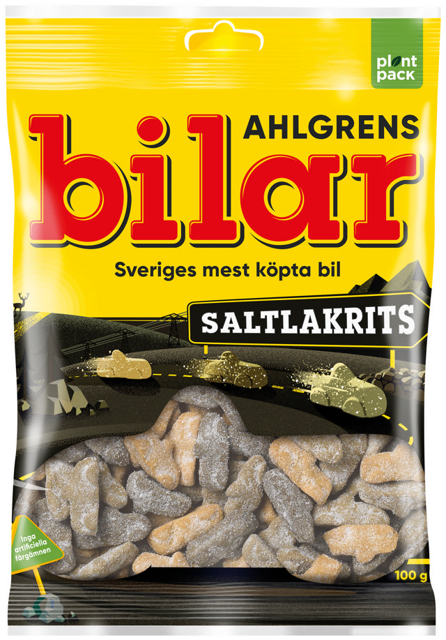 Ahlgrens Bilar Saltlakrits 100g