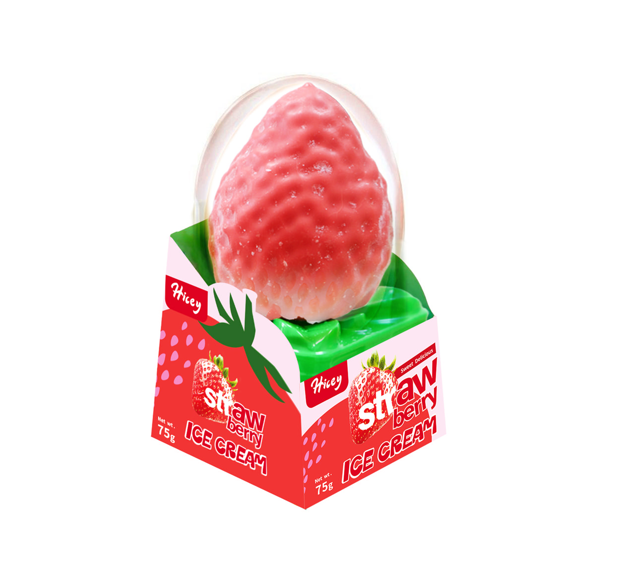 Hicey Ice Cream Strawberry 75g