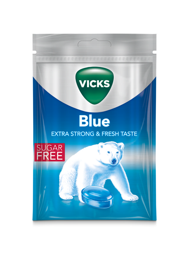 Vicks Blue Sockerfri 72g