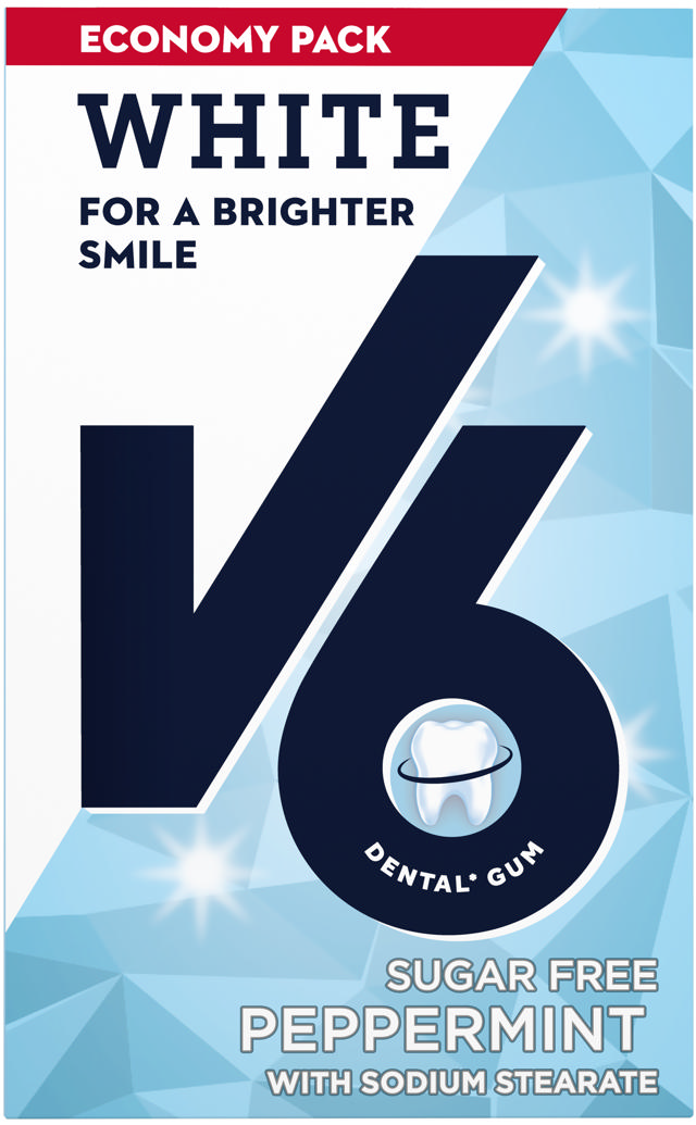 V6 WHITE PEPPERMINT 72G