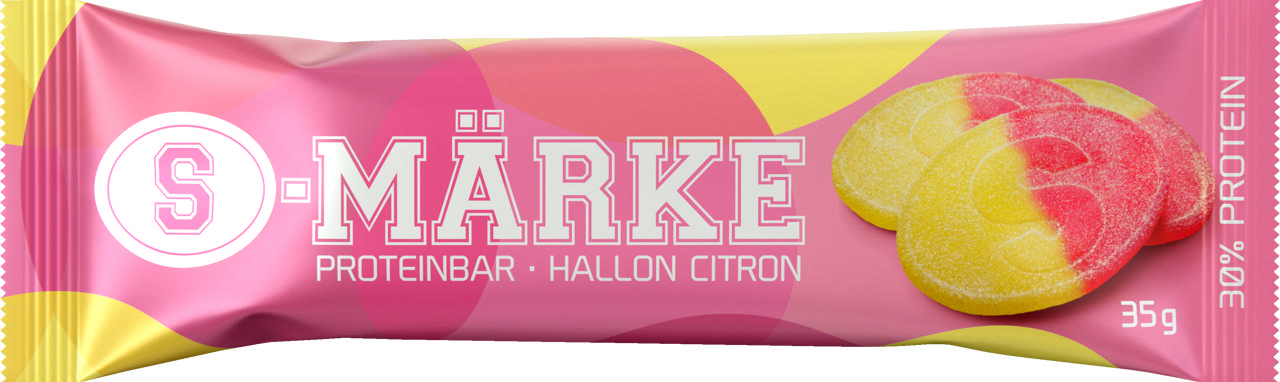 S-märke Bar Hallon Citron 35g