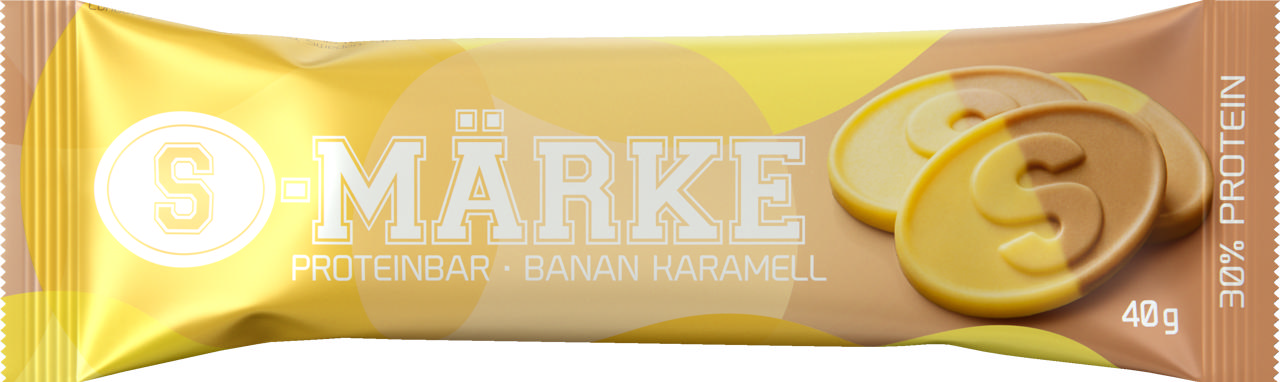S-märke Proteinbar Banan Karamell 40g