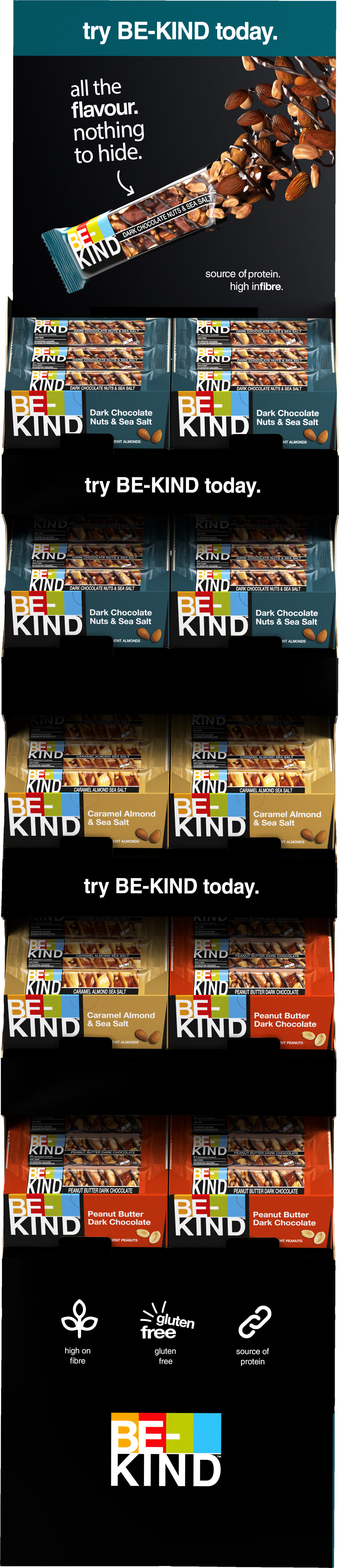 BE-Kind Bars 3 Mix Display