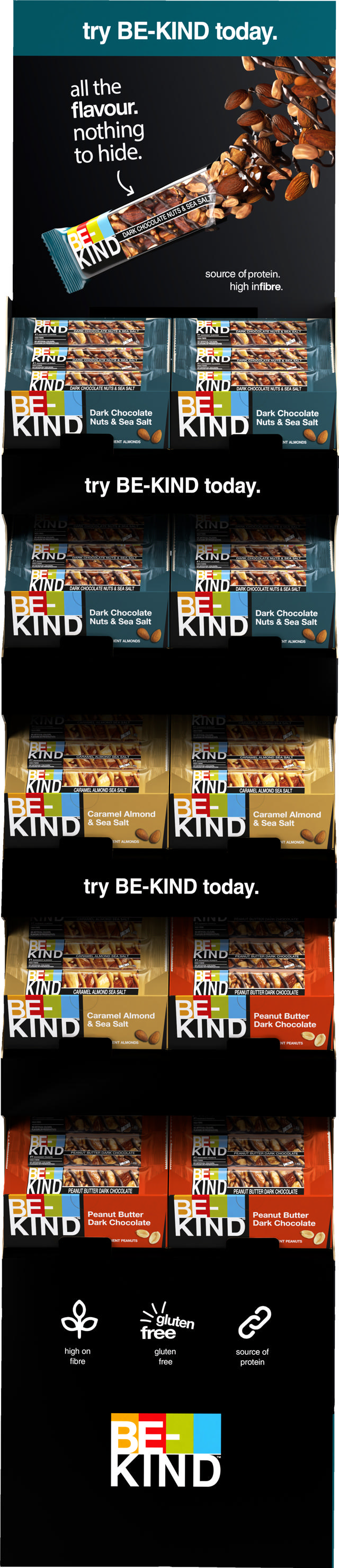 BE-Kind Bars 3 Mix Display