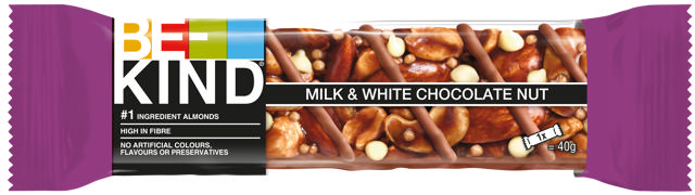 BEKIND Milk&White Choco Nut 40g
