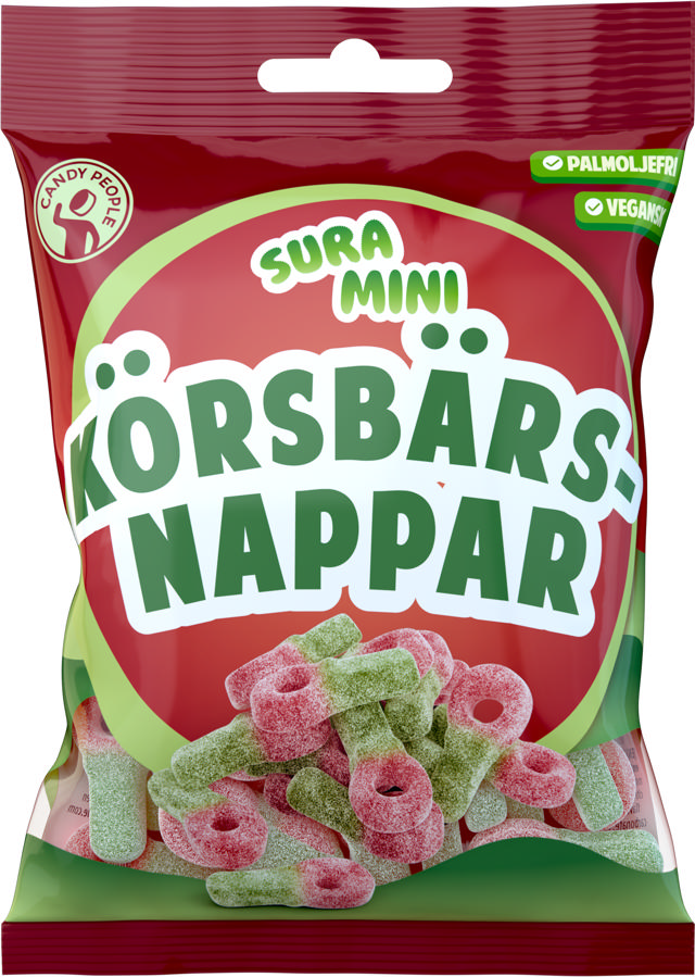 Körsbärsnappar Mini Sura 70g