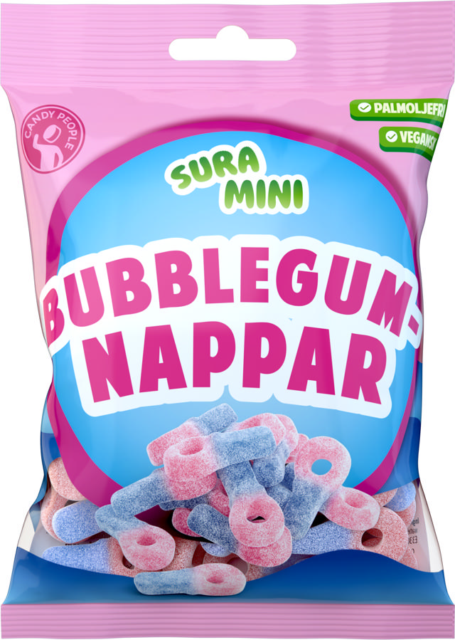 Bubblegumnappar Sura 70g