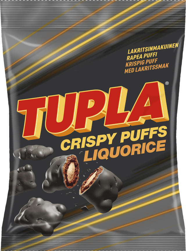 Tupla Crispy Puffs Liquorice 140g